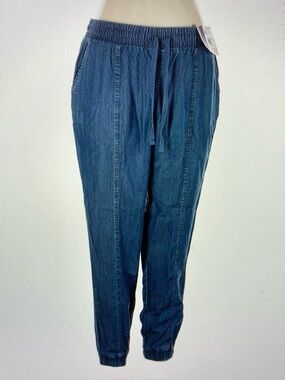 Coastal Comfort Blue Chambray Jogger Pants XXL